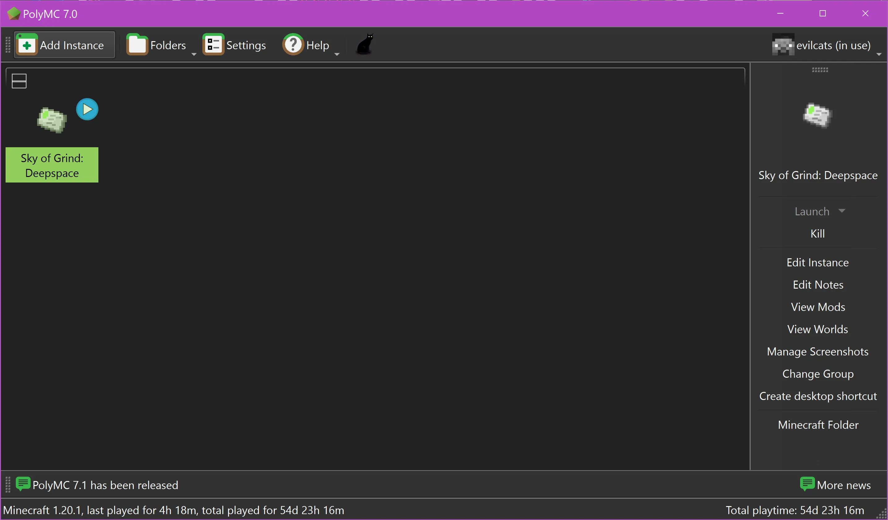 Server screenshot